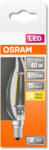  OSRAM Star LED gyertya, átlátszó üveg búra, 4W 470lm 2700K E14, átlagos élettartam: 15000 óra, fényszín: meleg fehér LED ST CL BA 40 FIL 4W 2700K E14 ( 4058075434226 ) (4058075434226)