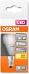  OSRAM Star LED kisgömb, matt búra, 5W 470lm 2700K E14, átlagos élettartam: 15000 óra, fényszín: meleg fehér LED ST CL P 40 FR 5W 2700K E14 ( 4058075431096 ) (4058075431096)