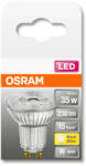 OSRAM Star 230V LED PAR16 spot, üveg ház, 2, 6W 230lm 2700K GU10, átlagos élettartam: 15000 óra, fényszín: meleg fehér LED ST PAR16 35 36° 3W 2700K GU10 ( 4058075233263 ) (4058075233263)