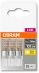 OSRAM Base 230V LED kapszula, plasztik ház, 2, 6W 320lm 2700K G9 - 3 db-os szett, átlagos élettartam: 10000 óra, fényszín: meleg fehér LED BASE PIN 230V 30 CL 2.6W 2700K G9 x3 ( 4058075450073 ) (40580754500