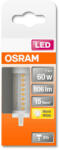 OSRAM Star LED ceruza, plasztik búra, 7W 806lm 2700K R7s, átlagos élettartam: 15000 óra, fényszín: meleg fehér LED ST LINE 78.0 mm 60 7W 2700K R7s ( 4058075432598 ) (4058075432598)