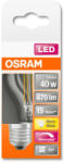 OSRAM Superstar dimmelhető LED kisgömb, átlátszó üveg búra, 4, 5W 470lm 2700K E27, átlagos élettartam: 15000 óra, fényszín: meleg fehér LED SST CL P DIM 40 FIL 4.5W 2700K E27 ( 4058075436800 ) (405807543680