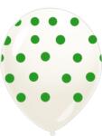 Everts Set 10 baloane latex transparente cu buline verde 30 cm