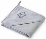  Kapucnis fürdőlepedő 80*80 cm - viziló szürke