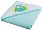  Kapucnis fürdőlepedő 100*100 cm - bagoly türkiz