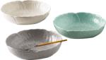 TEMPO KONDELA Boluri de servit, set de 3, ceramică, SMALT Castron