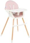KikkaBoo Nutri Steel pink Scaun de masa bebelusi, inaltator