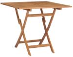 vidaXL Сгъваема градинска маса 85x85x76 см тиково дърво масив (47419)