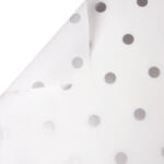 Valex Decor Pöttyös fólia tekercs 58cm x 10m - Fehér / Ezüst (DR58-98)