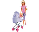 Simba Toys Steffi Love - Steffi baba ikrekkel és lila babakocsival