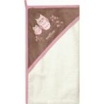 Womar Zaffiro Prosop de baie cu gluga imprimeu velur 80 x 80 cm Womar Zaffiro AN-OW-01 (AN-OW-01_Alb/Maro/Roz) Prosop