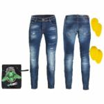 W-TEC Pantaloni Moto Barbati Jeans W-TEC Feeldy Albastru (23146) - insportline