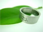 EVA´S Mintázott acél gyűrű (RSS021)