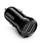 UGREEN autoincarcator 2x USB 24W 4.8A, negru