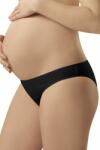 Italian Fashion Mama mini kismama pamut bugyi, fekete, S