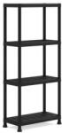KIS Plus műanyag polc, 4 polcos, 60/4, 135 x 60 x 30 cm
