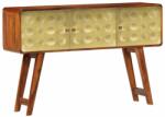 vidaXL Servantă, 120x30x80 cm, lemn masiv de sheesham, imprimeu auriu (246347) Comoda