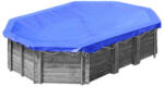  Téli medence takaró 630g/m2 PVC 3, 6×3, 6m medencéig, hevederes rögzítéshez, kék