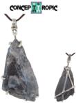  Pandantiv Safir Albastru Brazilia cu Argint 925 - 42x20x13 mm