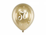 PartyDeco Baloane din latex - aurii numărul 50 6 buc