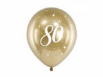 PartyDeco Baloane din latex - aurii numărul 80 6 buc