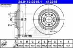 ATE Disc frana ATE 24.0112-0215.1 (24.0112-0215.1) - automobilus