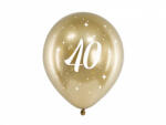 PartyDeco Baloane din latex - aurii numărul 40 6 buc