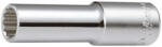 Hans Tools 1/2" hosszú dugókulcsfej 12 szögű 16x76mm CrV 4302M16 (040103-0324)