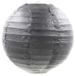  Lampion papírból, kör alakú, dekoratív, fekete 30, 40cm (LAM007)
