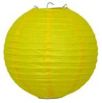 Lampion papírból, kör alakú, dekoratív sárga, 30, 40cm (LAM002)