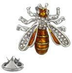  Kitűző mézelő méh kristályokkal (BRB070)