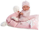 Llorens Nica újszülött lány baba takaróval és pelenkával - 38 cm (73860)