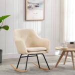 vidaXL Scaun balansoar, crem, material textil (289529) Balansoar