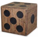 vidaXL Cutie de depozitare Mindi Lemn 40x40x40 cm, Design tip zar (244559)