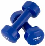 MAXXIVA® Egykezes súlyzó szett vinyl Maxxiva® 2 x 2, 5 kg Kék (ZFF38165)