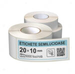 LabelLife Rola etichete autoadezive semilucioase 20x10 mm, adeziv permanent, 5000 etichete rola (ER07R20X10CA)
