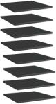 vidaXL 8 db magasfényű fekete forgácslap könyvespolc 40 x 40 x 1, 5 cm (805183)