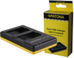 Patona Leica BP-DC9 Panasonic DMW-BMB9 V-Lux V-Lux 2 VLux 2 II Dupla Gyorstöltő Micro USB kábellel - Patona (PT-1926) - kulsoaksi