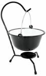 Perfect Home Set pentru servire ceaun, emailat, negru, 0.8 L, suport negru (489055) - artool Ceaun