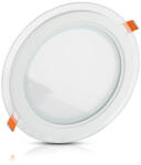 V-TAC Panou LED Glass 18W, Rotund, 3000K (11892-)