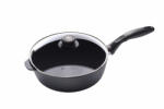 Swiss Diamond XD6724ic gyémánt felületű indukciós mély serpenyő 24 cm fedővel fekete