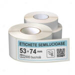 LabelLife Rola etichete autoadezive semilucioase 53x74 mm, adeziv permanent, 500 etichete rola (ER07R53X74CA)