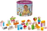 Eichhorn Cuburi din lemn Color Wooden Blocks Eichhorn cu model și imprimeu 50 buc v în cutie de la 12 luni (EH2226)