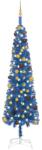 vidaXL Set pom de Crăciun subțire cu LED-uri/globuri albastru 240 cm (3078038)