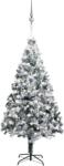 vidaXL Brad Crăciun artificial, LED&set de globuri, verde, 240 cm, PVC (3077918)