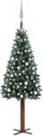 vidaXL Set pom Crăciun subțire, LED-uri&globuri, verde, 180 cm (3077912)