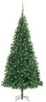 vidaXL Brad de Crăciun artificial cu LED-uri/globuri, verde, 300 cm (3077788)