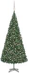 vidaXL Set brad Crăciun artificial cu LED-uri/globuri, verde, 500 cm (3077840)