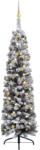 vidaXL Set pom Crăciun artificial LED-uri&globuri, verde, 180 cm, PVC (3077809)
