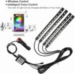  Kit 4 Lumini RGB cu AplicatieTelefon Bluetooth 12V 22 cm (LAL-12)